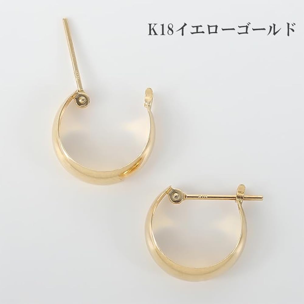 OKKO K18イエローゴールド フープピアス 13mm Amazon.co.jp: [OKKO] ピアス フープ リング 18金 金属アレルギー対応